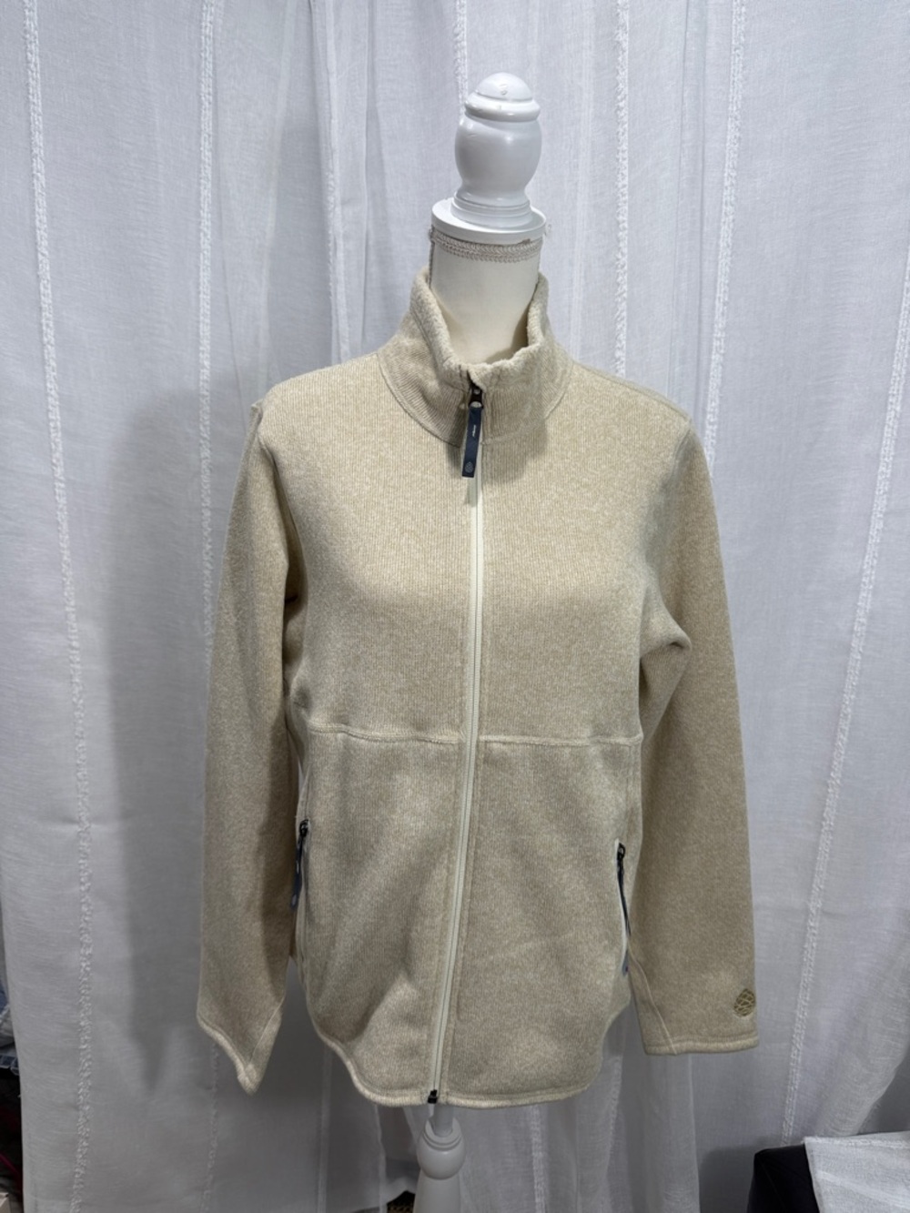 Stio Women's Cream Full-Zip Fleece Jacket